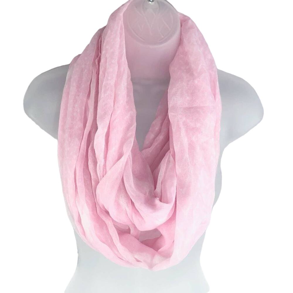 Pink Watercolor Light Infinity Scarf